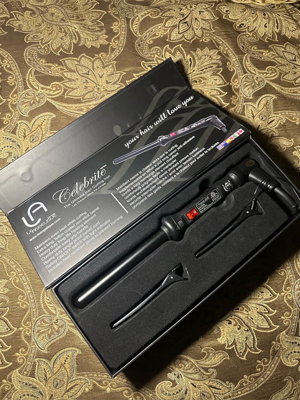 19mm Black Curling Wand – Professional Hair Styling Tool